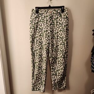 Jones New York Sport Daisy Floral Printed Pants Size 10